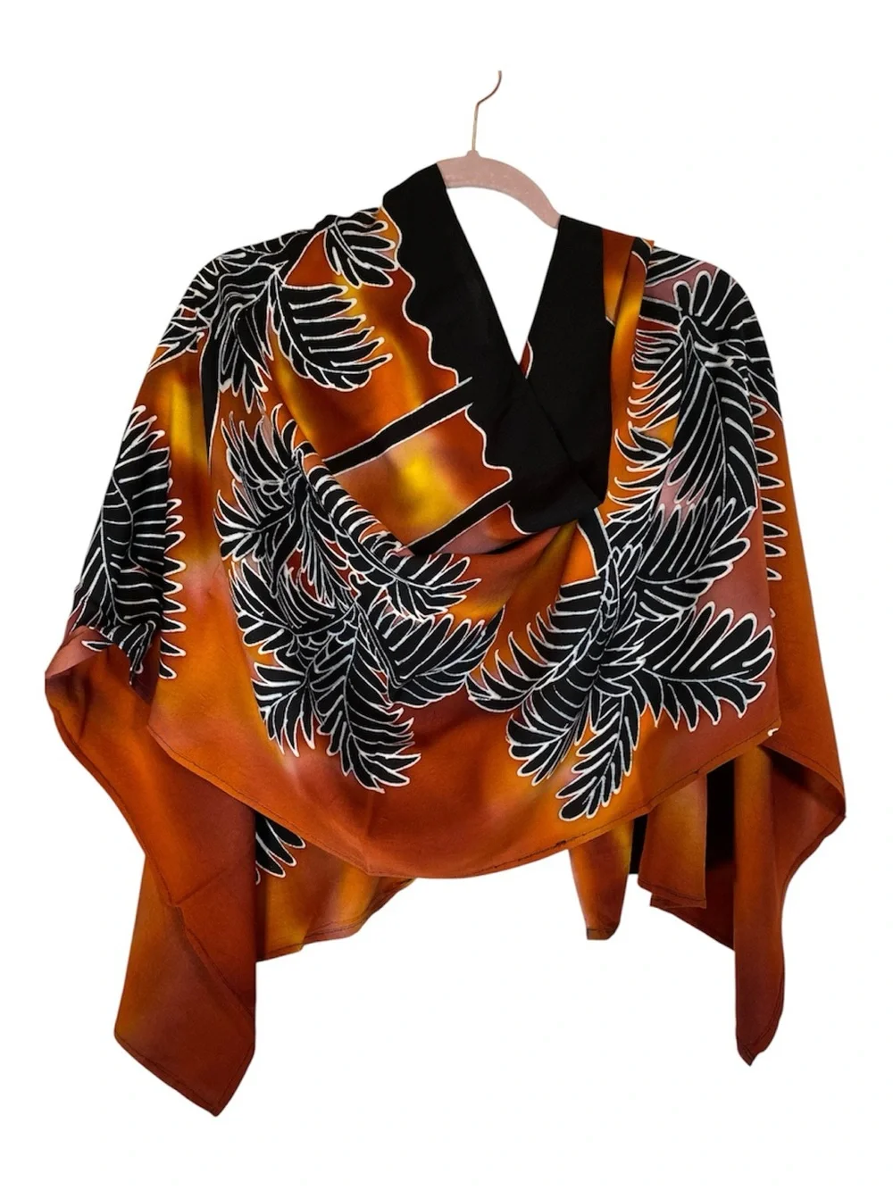BATIK Rayon Jewel Tone Wrap Wall Hanging Tropical Design